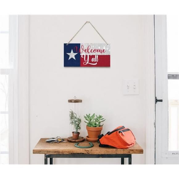 Welcome Y'all Decor Sign Hanging Wood Sign Home‎ Decorative Printed Wood Wall - Picture 4 of 6
